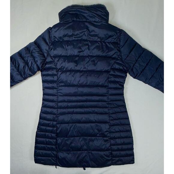 SAVE THE DUCK Featherless Puffer Coat Animal Free Sz Med/Large Navy Blue - Picture 6 of 11